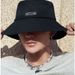 Hot Sale M/L/XL Bucket Casual Cotton Big/Large Head Sun Cap Wide Brim Oversize Fisherman Hat Women_mkmklike.com