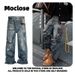 Moclose Retro Street Style Straight Leg Jeans For Men & Women – Vintage Washed Denim With Digital Print_mkmklike.com
