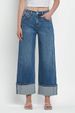 Women's Relaxed Fit Mid-Rise Straight Leg Washed Denim Jeans For Casual Streetwear (Light Blue, Dark Blue) - S/M/L/XL_mkmklike.com