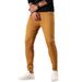 Men's Clothing Men's Straight Leg Washed Khaki Brown Jeans - Classic Casual Denim Pants With Mid Rise & Zip Fly For Everyday Wear_mkmklike.com