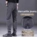 Men's plus Size Stretch Denim Jeans Loose Fit Straight Leg Casual Style Thickened Durable for Autumn Winter Work Safety_mkmklike.com