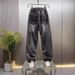 Men's Clothing High Street Cool Jeans Men's Spring And Autumn White Washed Straight Pants Versatile Wide Leg High Street Denim Trousers_mkmklike.com