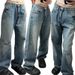 Women's Clothing Vintage Floral Print Low-Rise Wide-Leg Jeans For Women – Plus Size Comfort & Retro Style_mkmklike.com