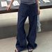 European And American Retro Design Patchwork Denim For Women, 2024 Summer Thin Style, Trendy Two-piece Low-waist_mkmklike.com