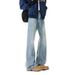 Thin And Tall Black Curved Jeans Men's Four Season American Style Cleanfit Micro Flared Slim Straight Leg Pants_mkmklike.com
