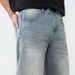 Men's Clothing Retro Washed Old Cleanfit Jeans Men's Loose Straight Wide Leg Loose Drape Mopping Pants_mkmklike.com