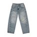 New Eco-friendly Fabric Ripped Scimitar Jeans Men's 2026 Autumn New Trendy Brand Loose Straight Versatile Casual Wide-leg Trousers_mkmklike.com