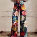 Women's plus Size Faux Denim Wide Leg Pants 3D Printed Casual Flare Pants Popular Style Cross Border Foreign Trade_mkmklike.com