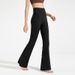 ✅Loose Flared High Waist Hip Lift Tummy Control Fitness Running Matte Pilates Women's Yoga Pants_mkmklike.com