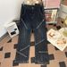 American High Street Gradual Change Chain Semi Elastic Jeans Men Fried Street Loose Straight Teen Micro Horn Trousers_mkmklike.com