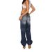 Women's Clothing Women's Washed Ripped Jeans Loose Straight Leg Denim Trousers_mkmklike.com