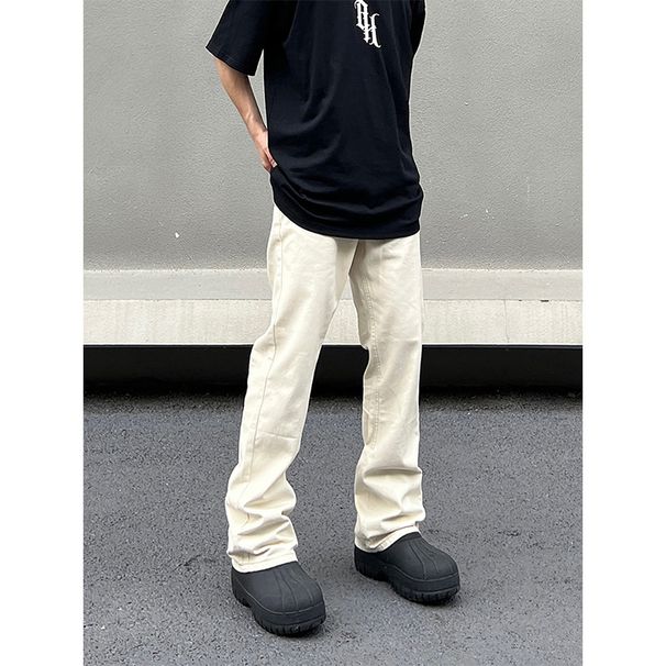 Nordmann Jeans Men American High Street Vibe Style Autumn Winter Trendy Loose Straight Versatile Casual Pants_mkmklike.com