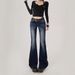 Slim Fit Low Rise Flared Jeans For Women, Perfect For Petite Women, Ideal For Autumn And Winter._mkmklike.com