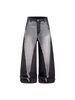 Unisex Distressed Denim Pants – High Street Washed Wide-Leg Jeans With Deconstructed Paneling (S-Xxxl)_mkmklike.com