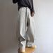 Men's Retro White Vertical Striped Denim Pants Autumn Wide Leg Straight Fit Loose Fit Letter Print Clothing_mkmklike.com