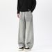 Vintage American-style Autumn Streetwear Washed Patchwork Curved Hem Jeans For Men And Women, Loose Fit, Plus Size,_mkmklike.com