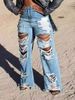 K Sexy Fashion Embroidered Ripped Jeans For Women_mkmklike.com