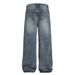 Trendy Brand Beaded Straight-Leg Jeans For Men American High Street Ins Loose Niche Washed Faded Wide-Leg Long Pants_mkmklike.com