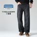 Large Size Men's Clothing Large Straight Cotton Jeans Men's Retro Loose American Style Jeans Men's Long Tube Wide-footed Pants Men_mkmklike.com