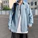 Northfold Men's Denim Casual Retro Trendy Brand Ins Long Sleeve Loose Shirt Workwear Japanese Style Spring Thin Jacket_mkmklike.com