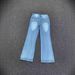 "Men's Ice Blue Flared Jeans – Lightning Wash & Subtle Distressing | Clean Fit Bootcut | Retro Revival Silhouette"_mkmklike.com