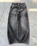 Gothic Punk Cargo Pants - Y2K Harajuku Vintage Washed Wide-Leg Jeans With Distressed Details_mkmklike.com
