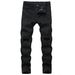 Men's Clothing Men's Zipper Ripped Jeans Trousers Zipper Men's Denim Stretch Trousers_mkmklike.com