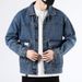 Men's Clothing Denim Jacket All Match Trendy Casual Top Cardigan_mkmklike.com