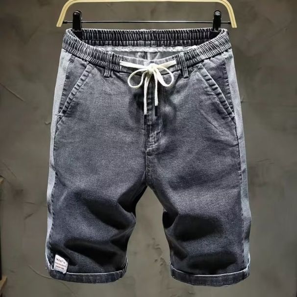 Men's Summer Thin Denim Shorts Trendy Relaxed Slim Fit Japanese Style Youthful Fashionable Zipper Five Point Pants_mkmklike.com