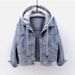 Women's Clothing Denim Plus Velvet Jacket Hooded Warm Lambskin Cotton Jacket Thick Short Cotton Coat_mkmklike.com