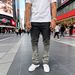 Men's Slim Fit Gradient Washed Tie Dye Gray Jeans American High Street Long Pants_mkmklike.com