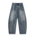 Men's Clothing High Street Retro Split Washed Blue Jeans Men's Structure Design Loose Versatile Wide Leg Scimitar Pants Autumn And Winter Style_mkmklike.com
