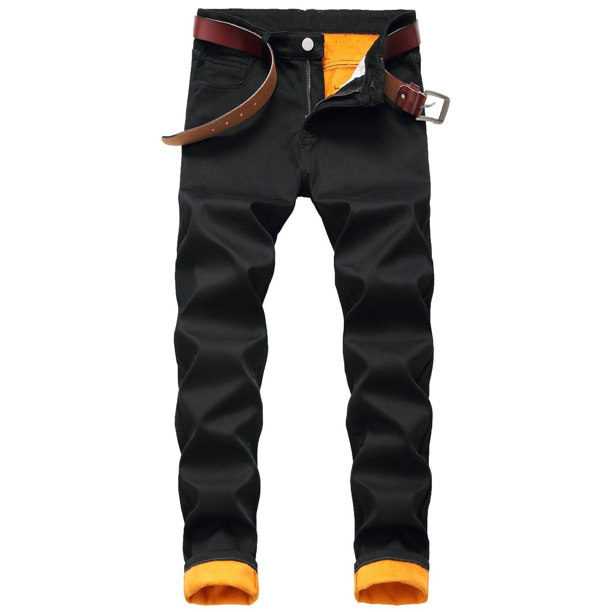 BOY BOY Cross-Border European And American Winter Fleece-Lined Personalized Warm Men's Thickened Jeans_mkmklike.com