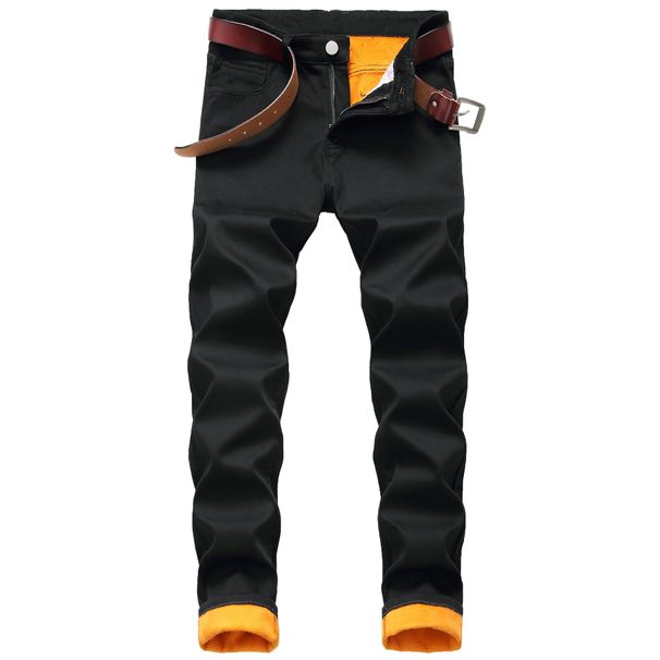 BOY BOY Cross-Border European And American Winter Fleece-Lined Personalized Warm Men's Thickened Jeans_mkmklike.com