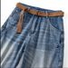 Summer New Style Men's Washed Gradient Denim Shorts Retro Loose Straight Leg Cargo Shorts_mkmklike.com