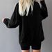 Oversized Denim Jacket For Women – Classic Loose Fit, Long Sleeve, Multiple Colors (Black, Navy, Light Blue, White) – Casual & Streetwear Essential_mkmklike.com