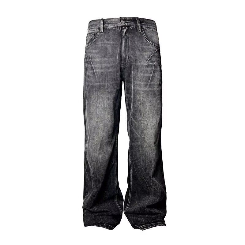 Men's Streetwear Jeans | Vintage-Inspired Straight Fit Denim Pants | Lightweight & Relaxed For Casual & Urban Style_mkmklike.com