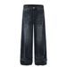 American Washed Vintage Wide-Leg Jeans Men's High Fashion Loose Straight Trendy Street Style Draped Long Pants_mkmklike.com