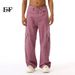 EF JEANS | 2024 New American Solid Color Large Pocket Overalls Fresh Purple Casual Loose Straight Jeans_mkmklike.com