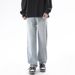 LKTM Wear # 2025 Spring/Summer American High Street Straight Black Jeans Men's Loose And Versatile Casual Pants_mkmklike.com