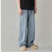 Classic American Vintage Washed Denim Jeans For Men - Relaxed Straight Leg Casual Trousers_mkmklike.com