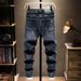 Cross-border Jeans Men's Spring And Autumn Trendy Brand Fattened Plus Size Denim Trousers Men's Embroidered European And American Style Pants Men_mkmklike.com