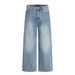 American Street Style Washed White Casual Denim Men's Dad Basic Versatile Loose Wide-Leg Straight Pants_mkmklike.com