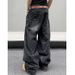 Men's Hip Hop Baggy Jeans - Loose Fit Skate Pants, No Belt Needed, Washed Denim For Streetwear & Urban Style_mkmklike.com