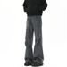 Retro Washed Old Jeans Men's Spring And Autumn Pleated Tooling Micro-pull Pants_mkmklike.com