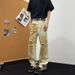 Men's Vintage Washed Jeans – Distressed Muddy Yellow High Street Baggy Pants (6 Sizes, No Stretch, Straight Cut For Streetwear & Grunge Looks)_mkmklike.com