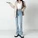 Women's High-Waisted Flared Jeans – Stretchy, Slimming, & Floor-Length For Petite To Plus Size_mkmklike.com
