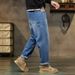Loose Retro Blue Vintage Clothes Baggy Jeans Men Fit Harem Pants Wide Leg Fashion Pockets_mkmklike.com
