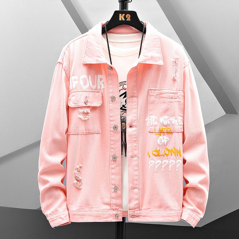 Black Denim Jacket Men's Spring And Autumn Trendy Brand Ins Loose Large Size Casual Tooling Jacket Men's Clothes_mkmklike.com