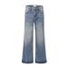 American Slightly Flared Jeans Men's Trendy Brand Street Fashion Casual Loose Vibe Style Washed Water-Faded White_mkmklike.com